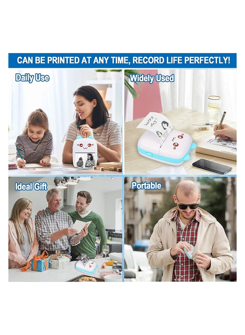 general Pocket Mini Printer, Portable Bluetooth Thermal Printer with 3 Rolls of Paper for iOS Android - Image 2