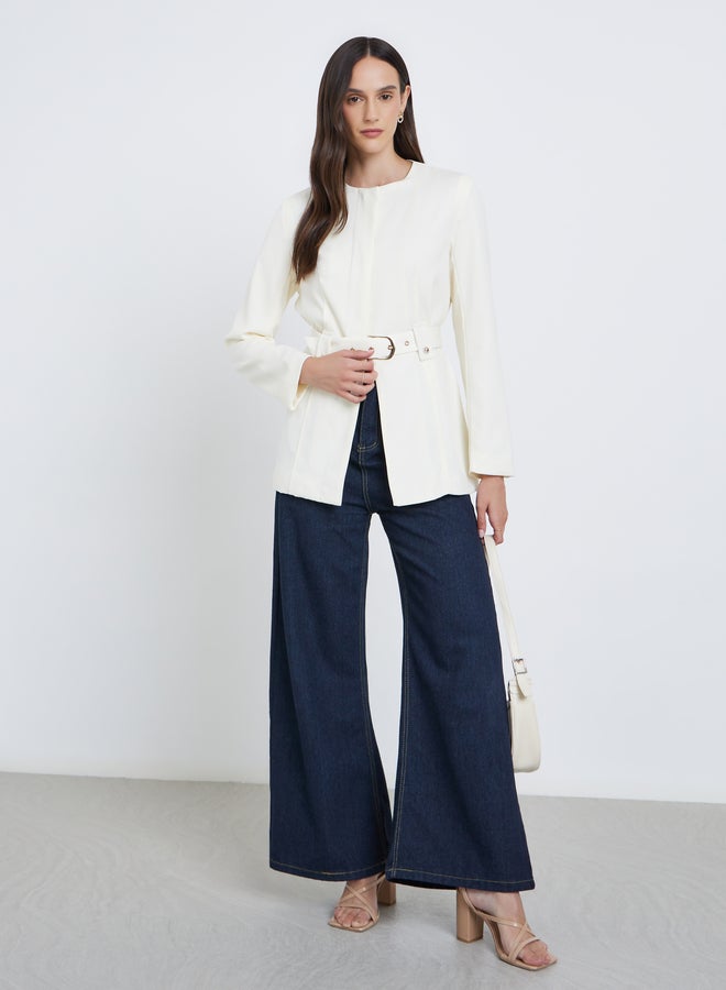 ستايلي بليزر بتفاصيل حزام - Image 2