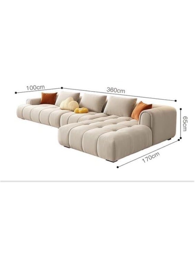Poppins Home A Modern and Luxurious Cloud-Shaped Living Room Sofa Bed Set - Image 2