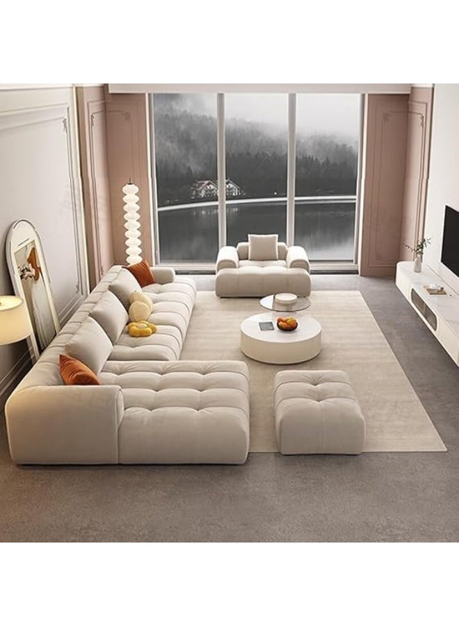 Poppins Home A Modern and Luxurious Cloud-Shaped Living Room Sofa Bed Set - Image 4