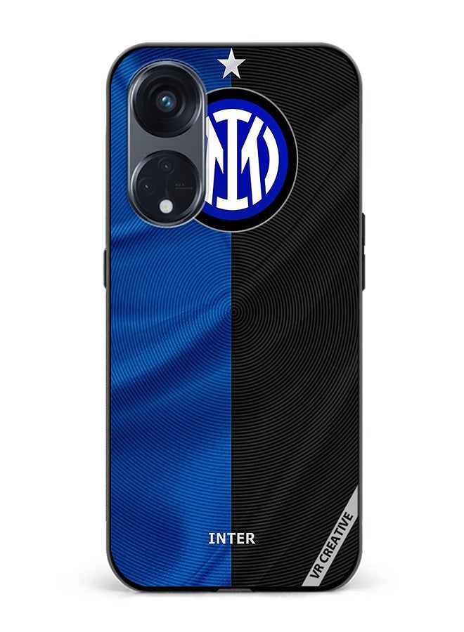 VR CREATIVE Protective Case Cover For Oppo Reno8 T 5G Inter Milan Logo Design Multicolour - Image 1