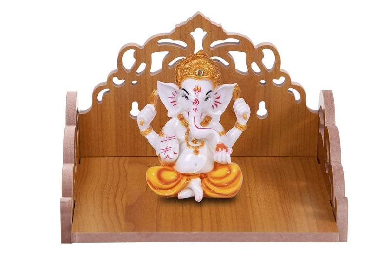 kriyanta kriyanta Wooden Small Temple for Home Puja Mandir Wall Hanging and Table Top Home Mandir Temple Home Decor Beautiful Wooden Temple Hindolo 28 - Image 1