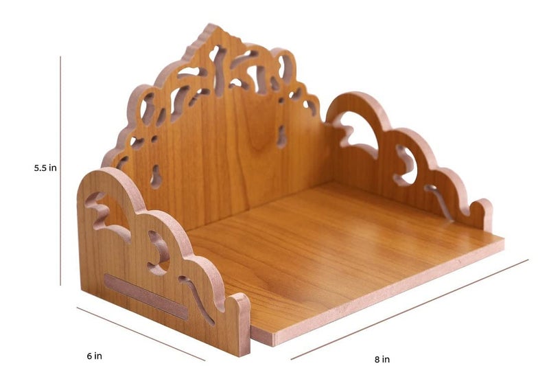 kriyanta kriyanta Wooden Small Temple for Home Puja Mandir Wall Hanging and Table Top Home Mandir Temple Home Decor Beautiful Wooden Temple Hindolo 28 - Image 4