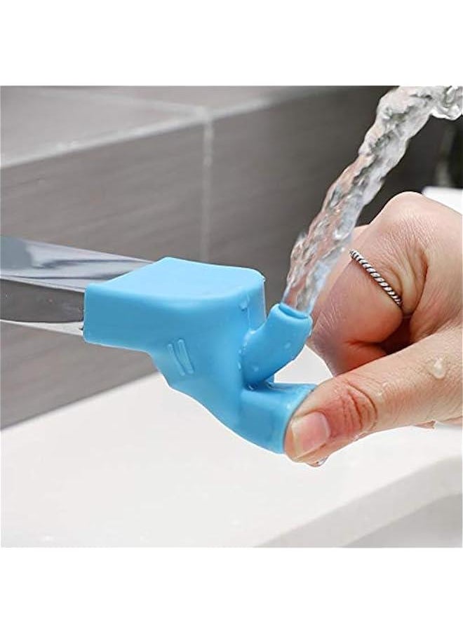 Generic 2Pcs Silicone Faucet Water Tap Extender, Kitchen Sink Faucet Extender Faucet Connector Kitchen Water Tap Extension Kitchen Sink Faucet Extender for Kids Tooth Brushing Gargle  - Image 3
