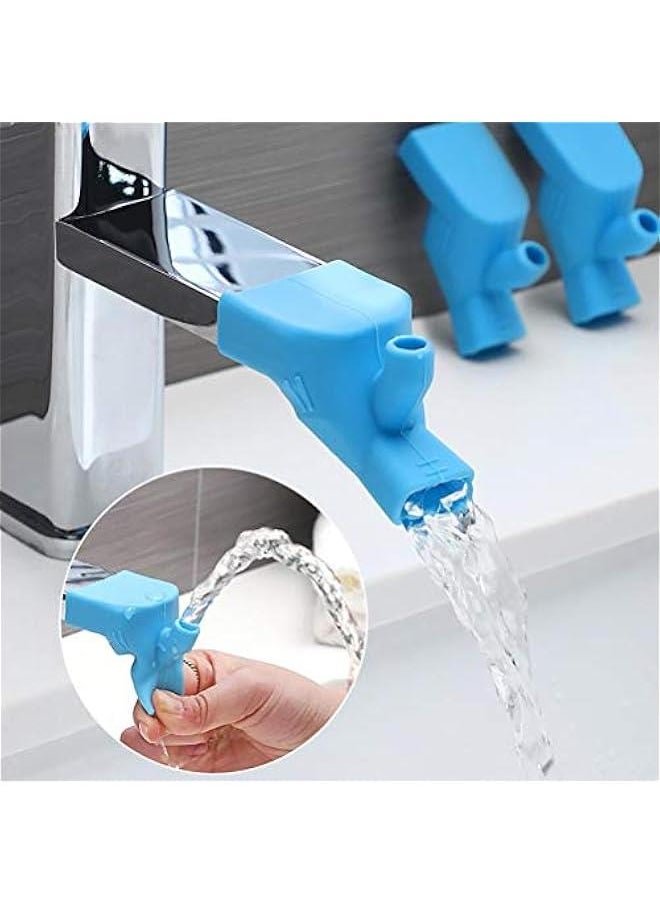 Generic 2Pcs Silicone Faucet Water Tap Extender, Kitchen Sink Faucet Extender Faucet Connector Kitchen Water Tap Extension Kitchen Sink Faucet Extender for Kids Tooth Brushing Gargle  - Image 5