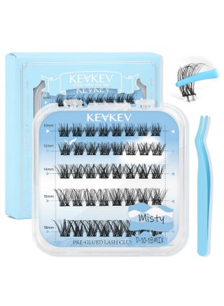 Self Adhesive Eyelashes 40Pcs Press On Lashes No Glue Needed Self Adhesive Lash Clusters Reusable Pre-Glued Eyelashes With Tweezers Diy Lash Extension Kit For Beginners (Misty, D-10-18Mm) - pzsku/Z43FDB2F972605C482EC5Z/45/_/1734437751/e8809844-d2d6-4c0a-bedb-649c3fd45cfd