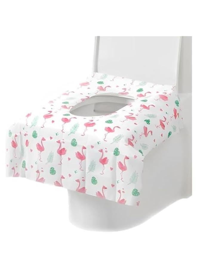 30 Pcs Toilet Seat Covers Disposable Kids, Disposable Potty Liners for Toddlers, Extra Large Antibacterial Waterproof Portable, Toilets Kids Toddler Potty Training (Animal Print) - Image 1