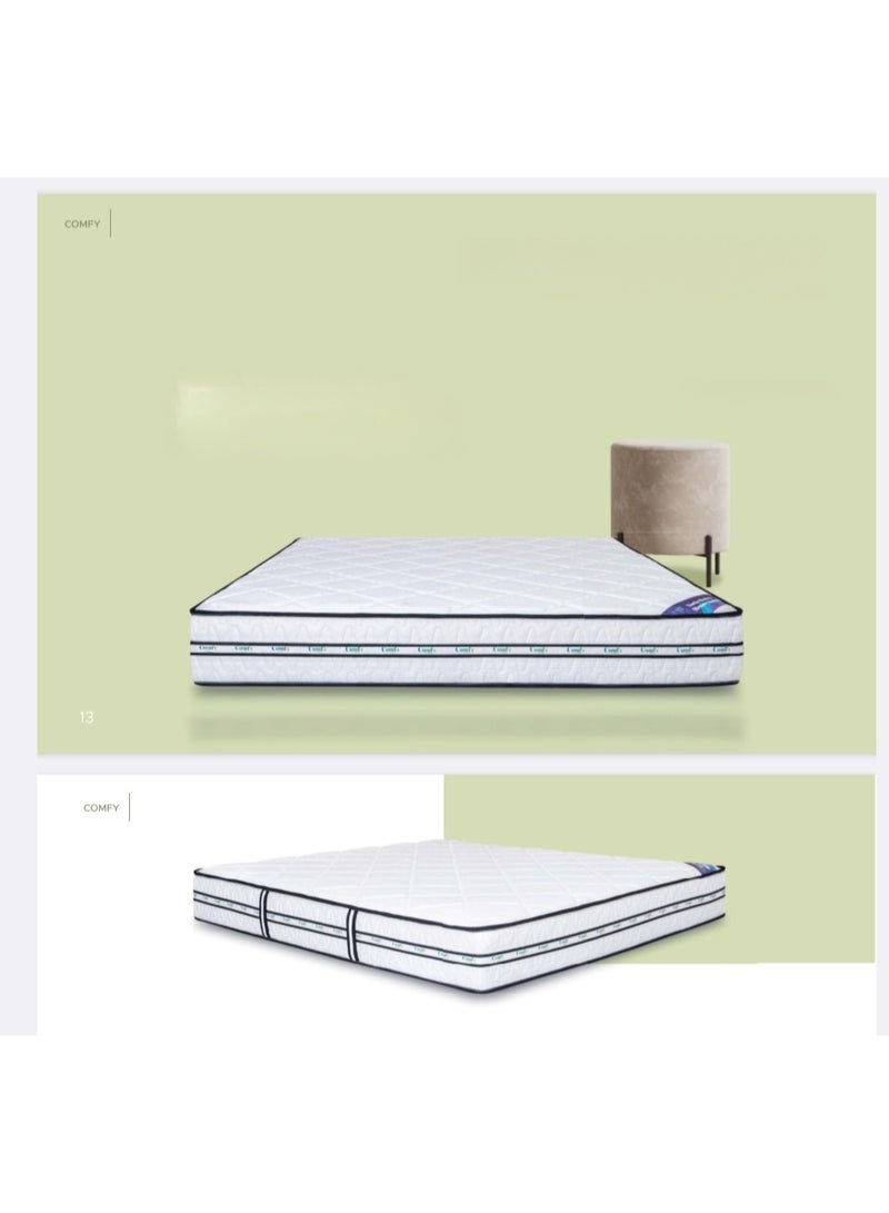 Comfy Bonnell Spring Memory Foam Medium Firm Foam Knitted Velvet Touch 200 x 200 x 25 Cm Mattress