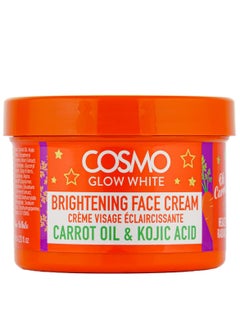 COSMO Cosmo Glow White Brightening Face Cream 125ml, Carrot Oil and Kojic Acid, Soothing and Moisturizing, Enhances the Skin's Natural, For Men and Women 