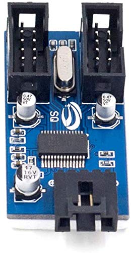 TGOOD 9pin USB Header Male 1 to 2 Female Extension Splitter Cable Connector Adapter (Male 1 to 2 Female) - Image 3