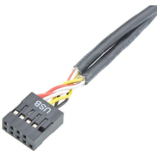 TGOOD 9pin USB Header Male 1 to 2 Female Extension Splitter Cable Connector Adapter (Male 1 to 2 Female) - Image 2