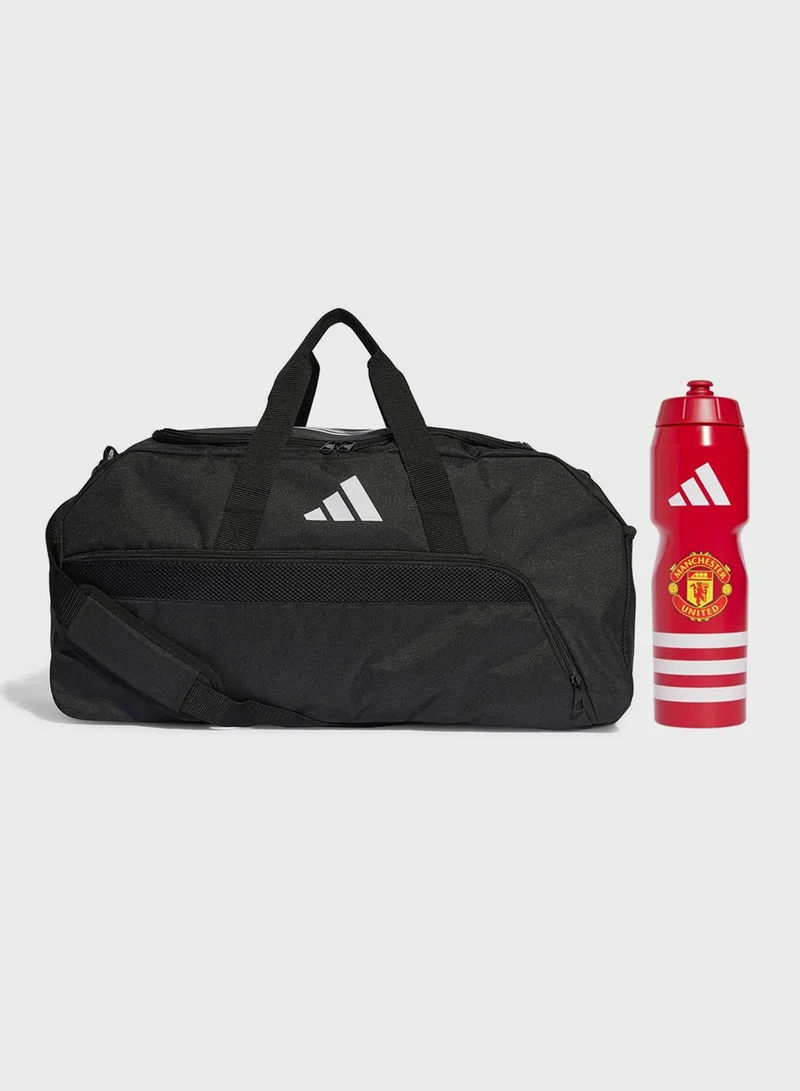 adidas tiro league medium duffel bag with water bottle