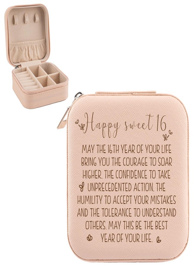 JOYKWE Happy Sweet 16 Jewelry Box Gift for Girls, 16th Birthday Gifts for Girls, Gifts for 16 Year Old Girl 2025, 16th Birthday Jewelry Holder for Her, Teens, Sister, Daughter, Niece, Granddaughter - Image 1