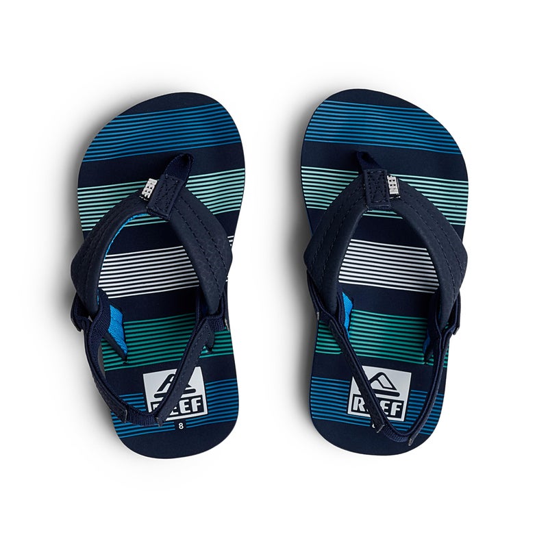 REEF Kids Boys Sandals, Little Ahi, Deep Sea Stripes, 8 - Image 5