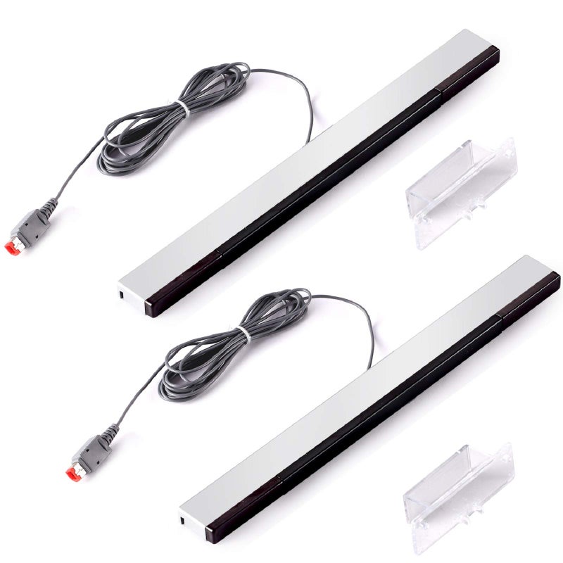 Fpxnb 2 Pcs Replacement Motion Sensor Bars for Wii & WiiU Game Console, Wired Infrared IR Ray Sensors (Pack of 2) - Image 1