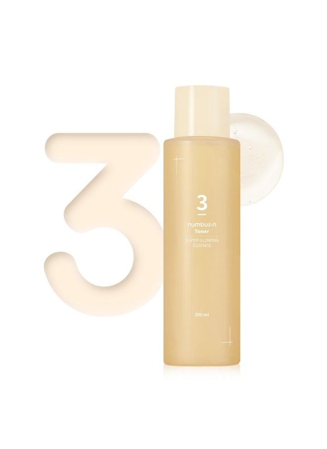 numbuzin Numbuzin No.3 Super Glowing Essence Toner | Fermented Ingredients, Niacinamide, Galactomyces, glowy skin radiance | Korean Skin Care for Face, 6.76 fl.oz  - Image 1