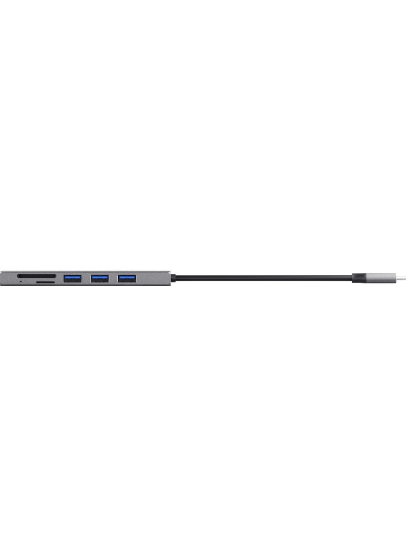 Trust - 24191 Halyx Fast 3.2 Usb-C Hub & Card Reader - Image 1