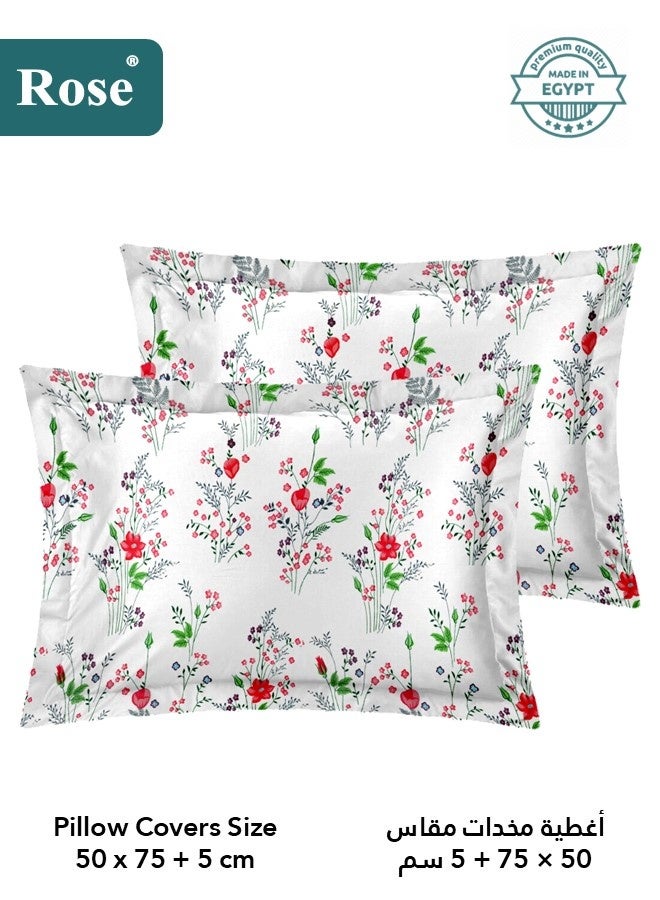 Rose Floral Comforter Set, High Quality Microfiber, 6 Pieces, Fits 200x200 cm Double Size Bed, Soft Cooling Breathable, Stylish Printed Elegance, King Size Comforter, Red Flowers - Image 5