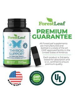 ForestLeaf Thyroid Support Supplement With Iodine All Natural Mineral And Vitamin Complex With B12 Zinc Selenium And More 60 Caps (30 Day Supply) By Forestleaf  - Image 3