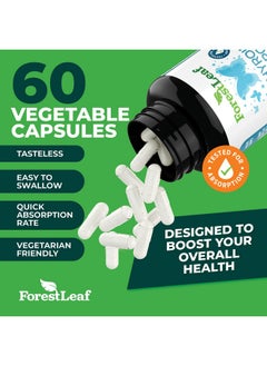 ForestLeaf Thyroid Support Supplement With Iodine All Natural Mineral And Vitamin Complex With B12 Zinc Selenium And More 60 Caps (30 Day Supply) By Forestleaf  - Image 5
