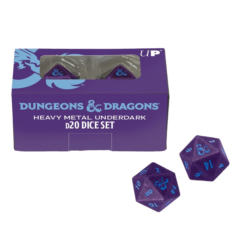 Ultra PRO - 2 D20 Underdark Dice Set for Phandelver and Below: The Shattered Obelisk for Dungeons & Dragons  Polyhedral Dice for DND RPG MTG Games  20 Sided Dice for Table Games - Image 1