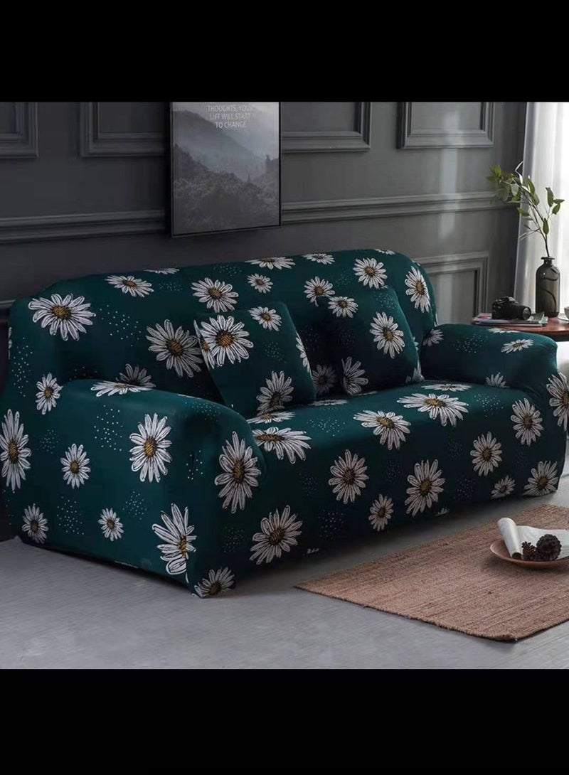 GOLDEN MILLION غطاء أريكة قابل للتمدد، غطاء أريكة مطبوع، غطاء كرسي غير قابل للانزلاق - Image 3