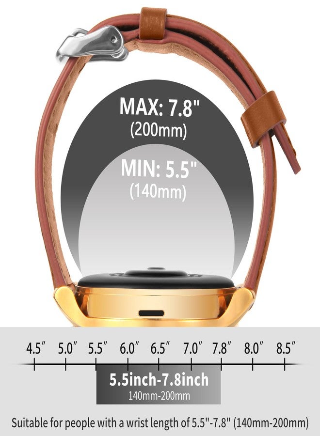 Meliya 18mm Leather Bands for Garmin Venu 3S / Vivoactive 4S / Venu 2S / Vivomove 3S Watch Band Women Men, Genuine Leather Replacement Straps for Garmin Forerunner 255S/265S Smart Watch (Brown) - Image 5