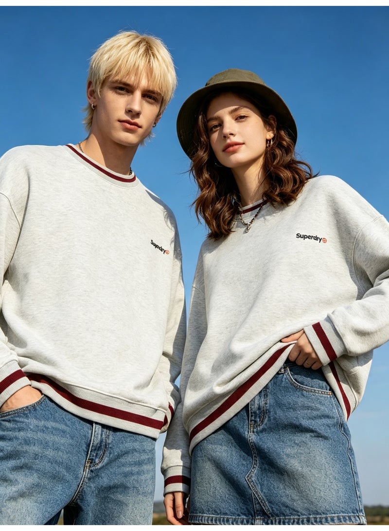 سوبر دراي Superdry Men's and women's matching striped round neck sweater - Image 1