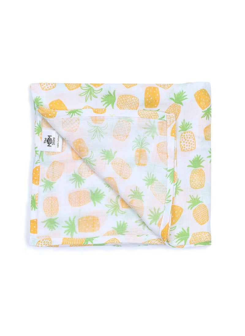 The Mom Store The Mom Store Baby Swaddle Wrap Combo 3 Cotton Comfortable Fruit Print New Born  - Image 2