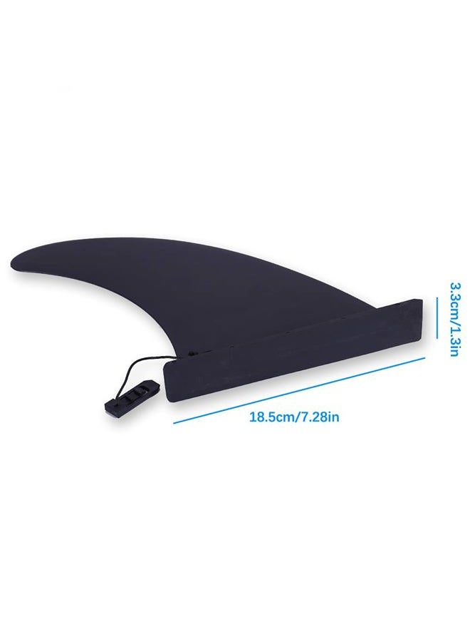 ISUP Fins 9", Paddle Board Center Fin, Slide-in Fin Replacement for Inflatable Paddle Board, Quick Release SUP Fin Universal Type, Black - Image 4