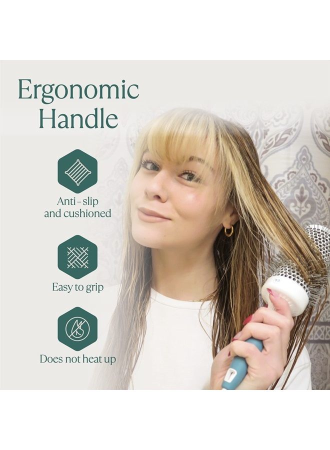 Osensia Professional Round Brush for Blow Drying - Large Ceramic Ion Thermal Barrel Brush for Sleek, Precise Heat Styling and Maximum Volume - Lightweight Round Hair Brush for Smooth, Manageable Hair (2 Inch) - Image 5