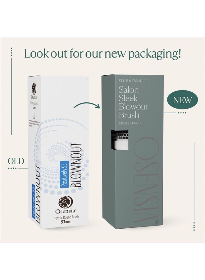 Osensia Professional Round Brush for Blow Drying - Large Ceramic Ion Thermal Barrel Brush for Sleek, Precise Heat Styling and Maximum Volume - Lightweight Round Hair Brush for Smooth, Manageable Hair (2 Inch) - Image 2