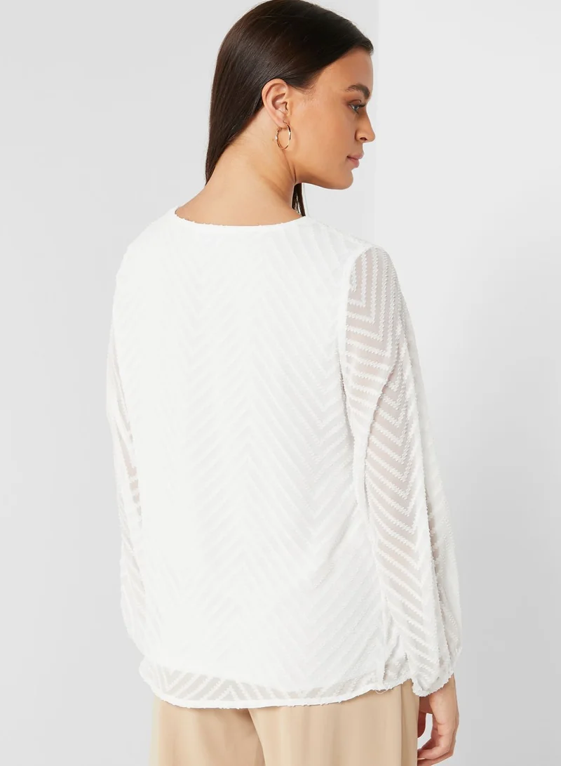 ELLA Textured Bishop Sleeve top