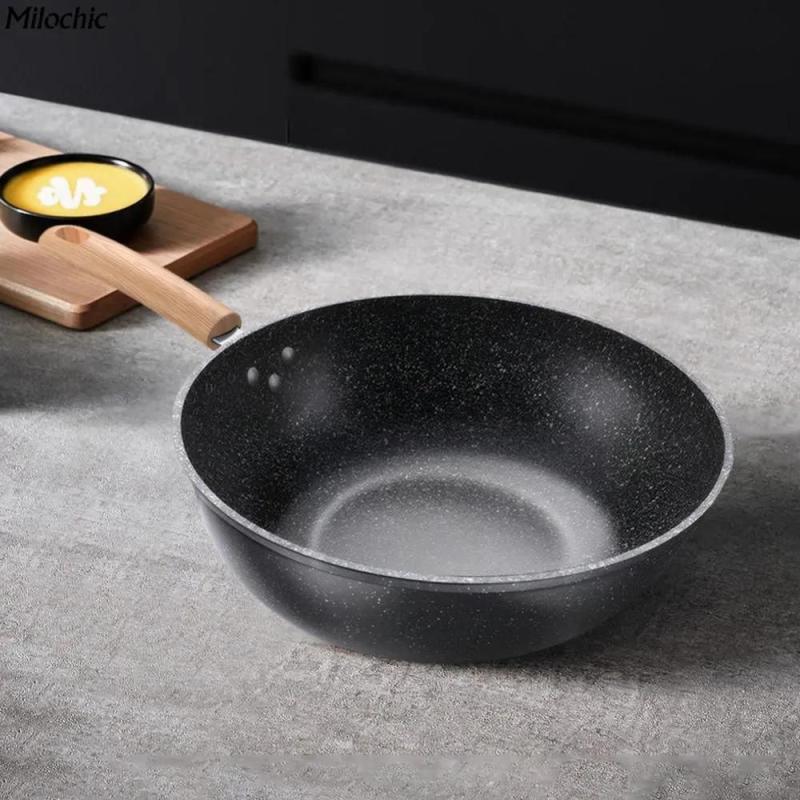 Non-Stick Pan 32*32*10.5 Cm Enhanced Non-Stick Coating - Thickened Base For Stable Heat Distribution Lightweight Durable Pan For Home Kitchen Stove Use - Image 3
