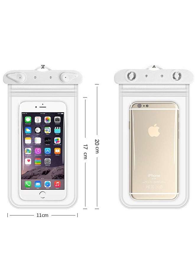 GROIC 2Pcs Waterproof Bag Case Cover Waterproof Phone Pouch Universal IPX8 IP15 Waterproof Phone Case Dry Bag with Lanyard 20CM*11CM - Image 4