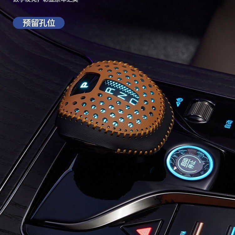 Suitable For Byd Han Ultra-Fiber Leather Gear Head Cover Car Interior Special Personalized Modified Gear Handle Gear Lever Protective Cover - Image 4