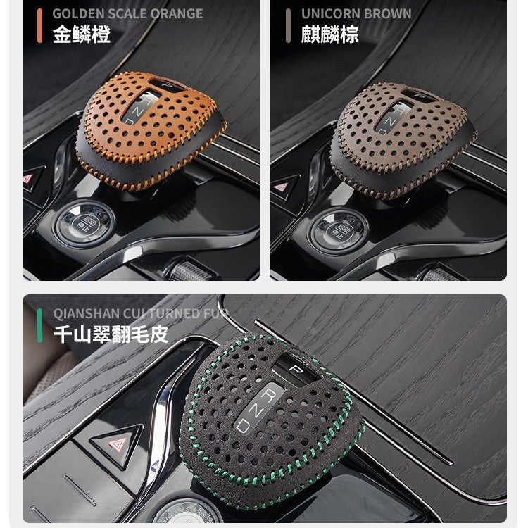 Suitable For Byd Han Ultra-Fiber Leather Gear Head Cover Car Interior Special Personalized Modified Gear Handle Gear Lever Protective Cover - Image 5