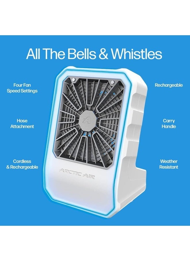 Generic Outdoor Evaporative Cooler, Portable & Ultra-Quiet Air Cooler with 4 Fan Speeds, USB Rechargeable, 6-Hour Battery Life, Great for the Beach, Pool, Deck, Garden & More,White  - Image 5