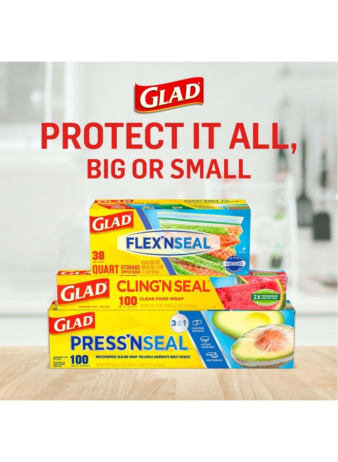 Glad Cling N Seal Plastic Food Wrap, 300 Square Foot Roll - 4 Pack (Package May Vary) - Image 5