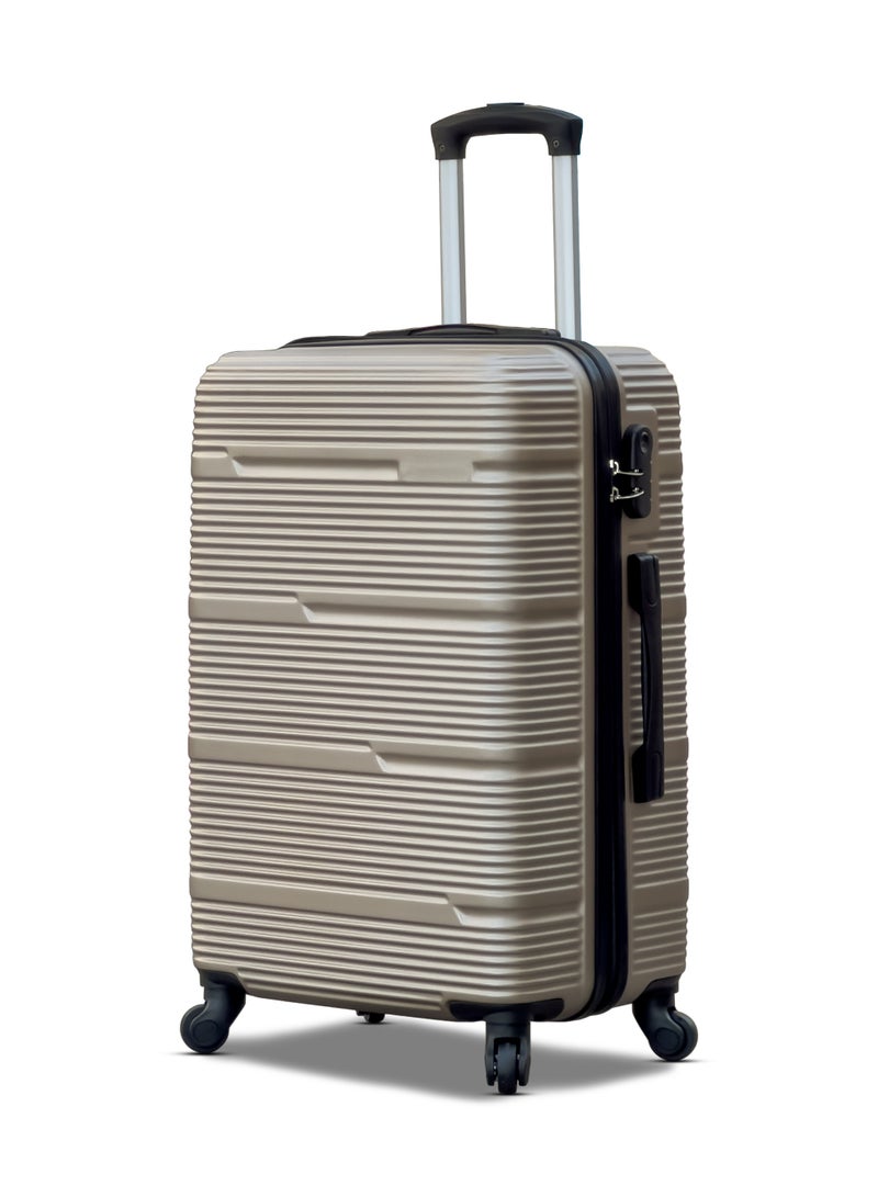 ZAAPPY Hard Shell Horizon Line ABS Lightweight 24 Inch (20-25kg) Luggage, Combination Lock Suitcase - Image 1