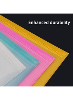 Classycoo C Envelopes, Classycoo 12 Pack A5 File Folders Clear Poly Envelopes, Document Folders Organizers With Snap Button For Document Stationery Tools Organization,6 Colors  - Image 3