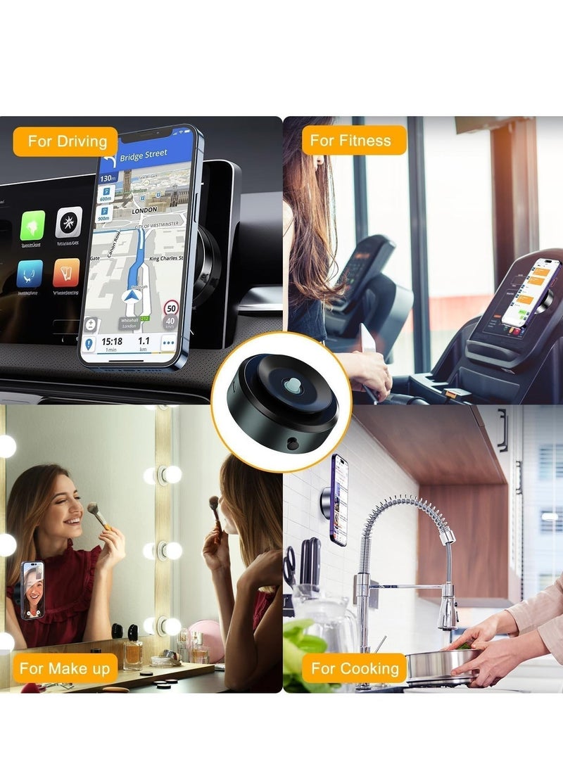 Suction Magnetic Phone Holder for Car with Vacuum Suction Mount - Image 5