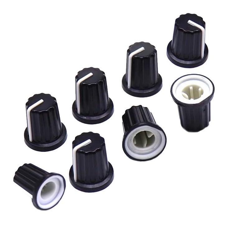 MOGAOPI 110Pcs Potentiometer Kit, Potentiometer Knobs, 11 Values 500 1K 2K 5K 10K 20K 50K 100K 250K 500K 1M Ohm Potentiometers Assortment Kit, 3 Pin Terminals Potentiometer with Cap Nuts and Washer - Image 5