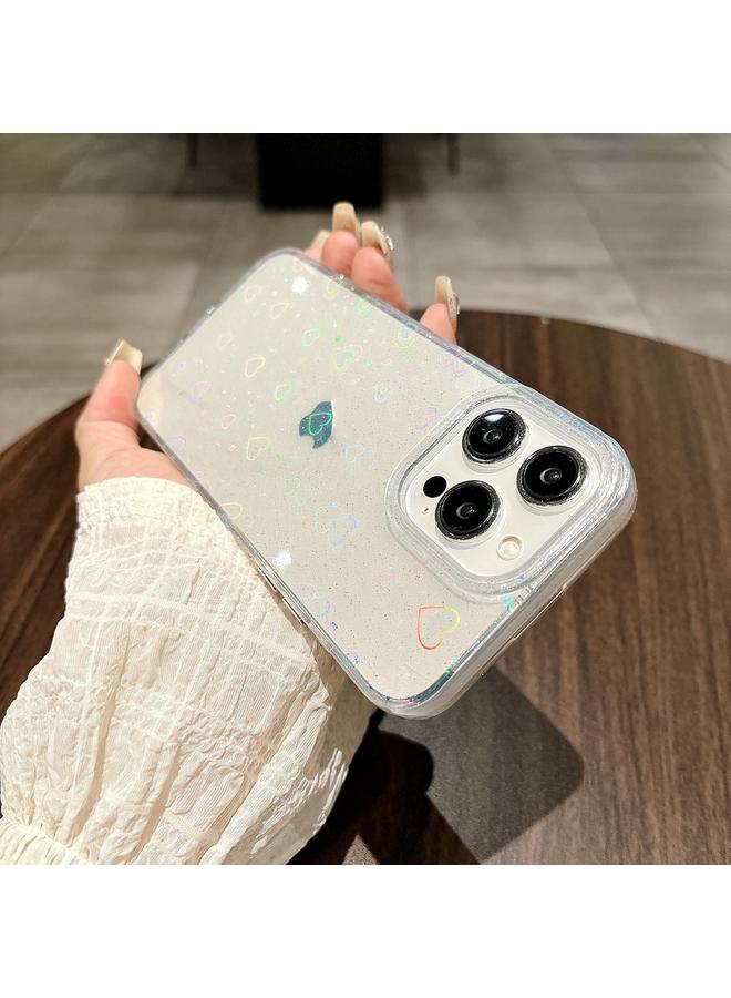 اس-توب جراب لهاتف iPhone 12 Pro Max بنمط حب وإطار عدسة شفاف من الأكريليك IMD - Image 2