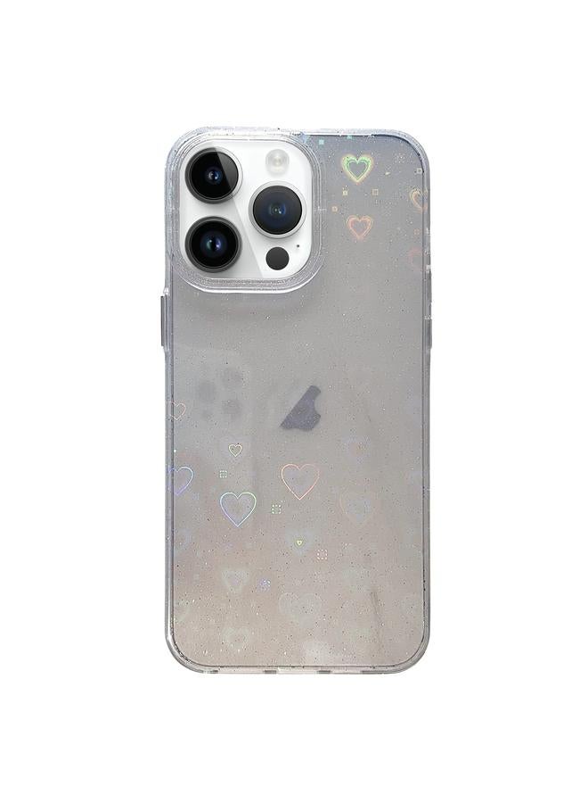 اس-توب جراب لهاتف iPhone 12 Pro Max بنمط حب وإطار عدسة شفاف من الأكريليك IMD - Image 1