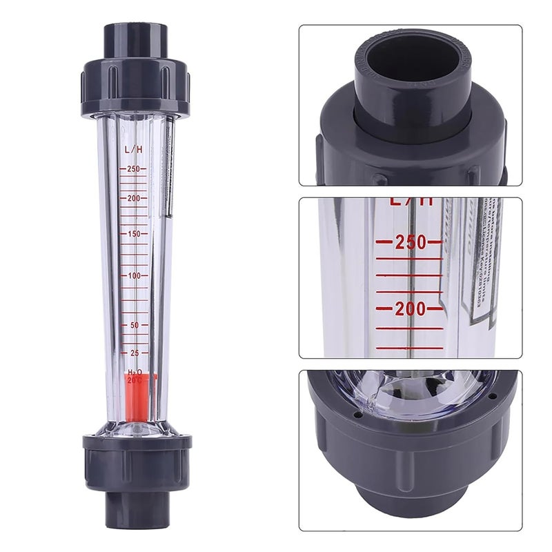 25-250L/H Flowmeter Water Flow Meter Tube Type Flowmeter Plastic Tube Type 25-250L/H Instantaneous Water Flowmeter - Image 2