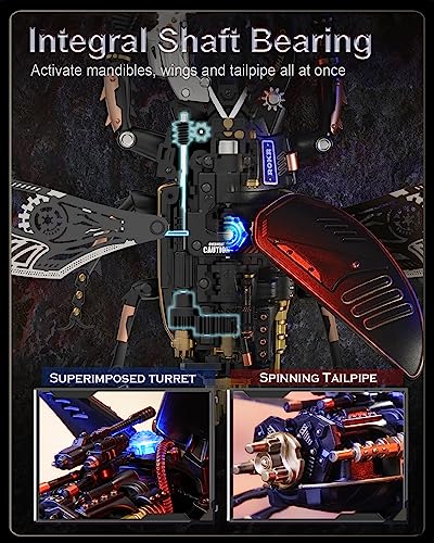 ROKR مجموعة نماذج معدنية كهربائية للحشرات ثلاثية الأبعاد للبالغين (خنفساء الأيل) - Image 5