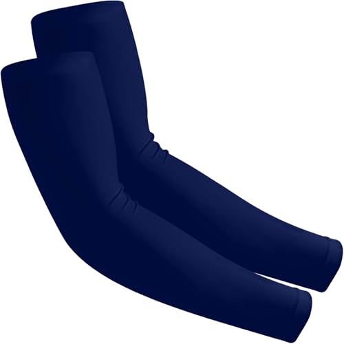 EGOFLEX Arm Sleeves for Men and Women Compression UV Sun Protection Tattoo Cover Up Baseball Basketball Football Golf Running (Blue) - Image 1