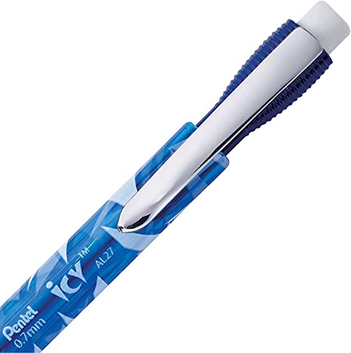 Pentel قلم رصاص ميكانيكي بنتل AL27TCSWSPR آيس، 0.7 مم، برميل أزرق شفاف، 24/عبوة - Image 5
