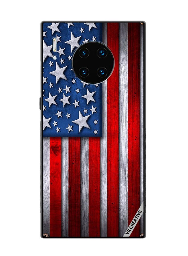VR CREATIVE Protective Case Cover For Huawei Mate 30 Pro Usa Flag Design Multicolour - Image 1
